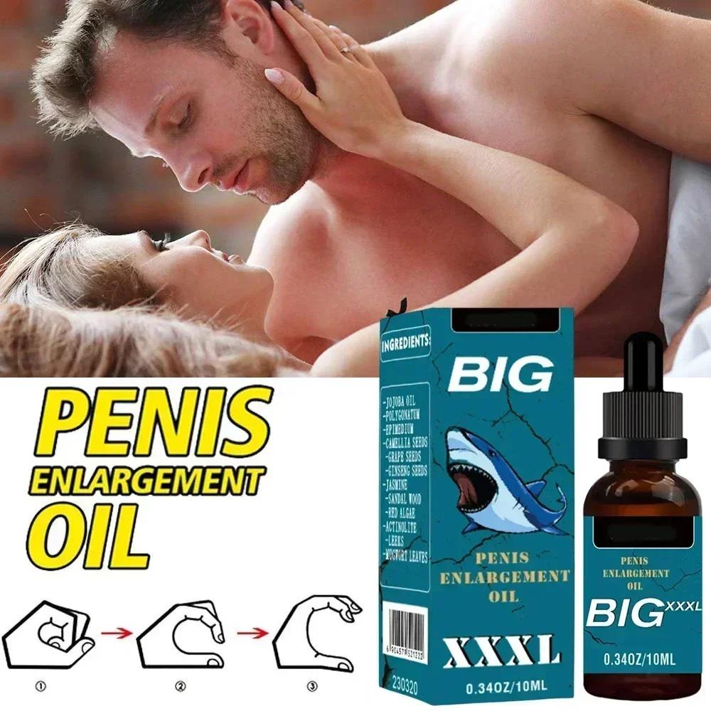 Aceite de masaje para agrandar el pene, lubricante para erección de pene grande, engrosamiento permanente, XXL