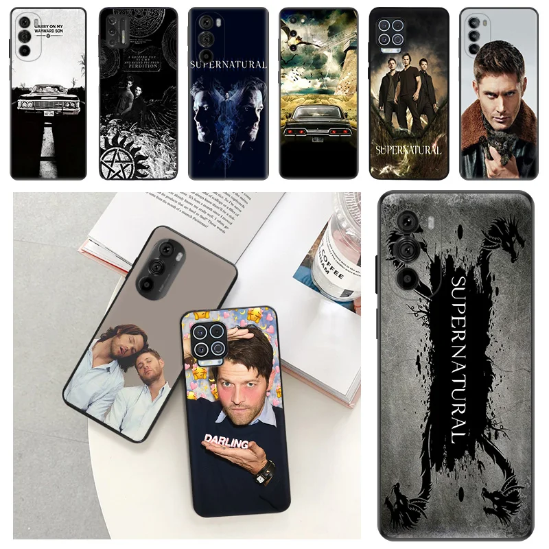 Phone Case For Motorola G71 G73 G72 G53 G52 G32 G22 G60 G51 G50 G31 G30 G9 Power Sam Supernatural Black Soft Protective Cover