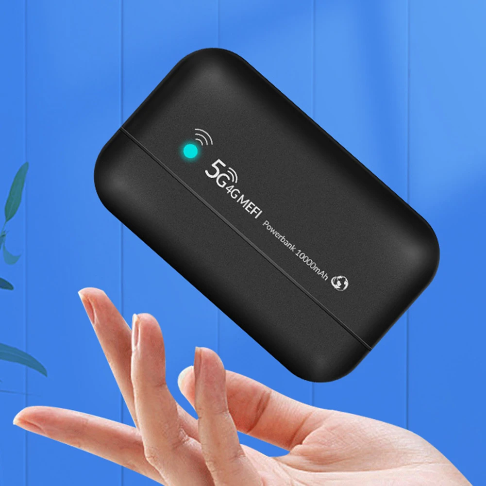 4G LTE Portable Charger Router 10000mAh Wireless Router Charger PW100 Mini for Business Office Network for Outdoor Trip Internet