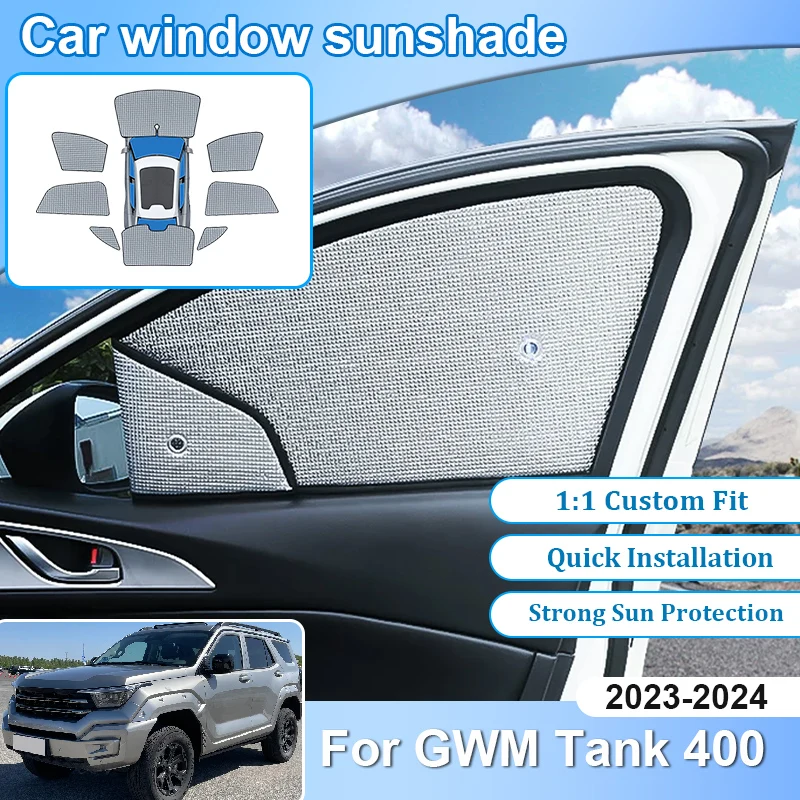 

Car Sun Shade For GWM Tank 400 Accessories 2023 2024 Visors Anti-UV Car Sunshade Auto Parasol Window Side Sunscreen Visor Heat