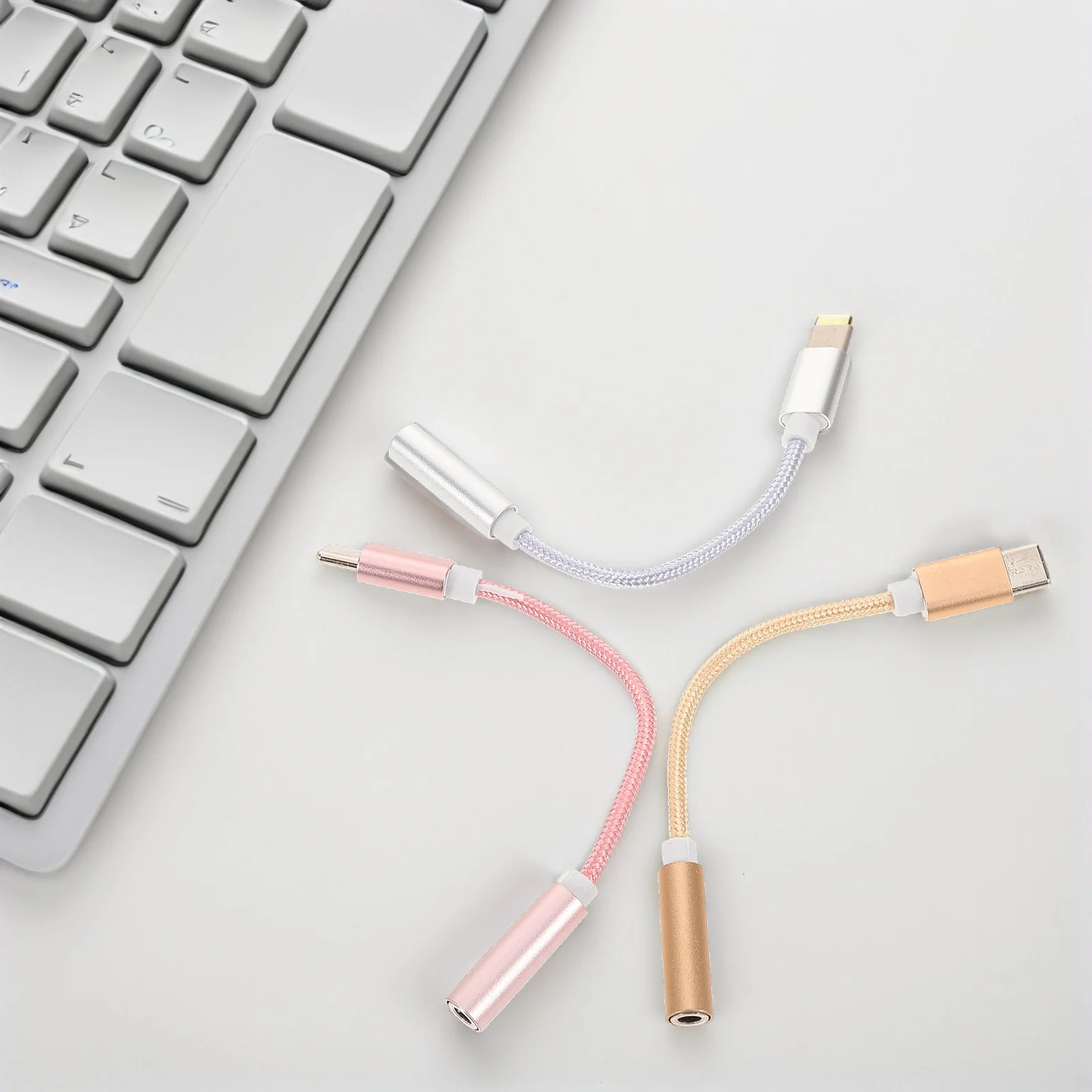 

9pcs Headphone Adapter USB C to 3.5mm Audio Jack Converter Plug Fidelity Sound for Phones Tablets Laptops Compact