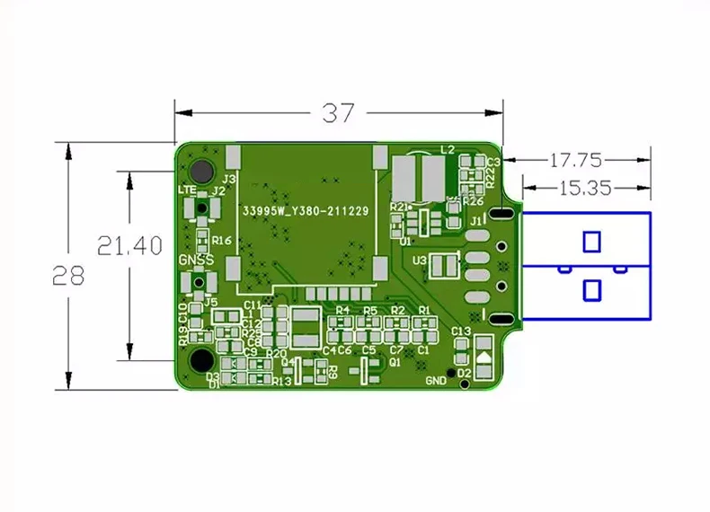 SIMcom SIM7070G USB Dongle sem Case Core Board LPWA + GSM + NBIOT + CATM competitivo com SIM7000A SIM7000G