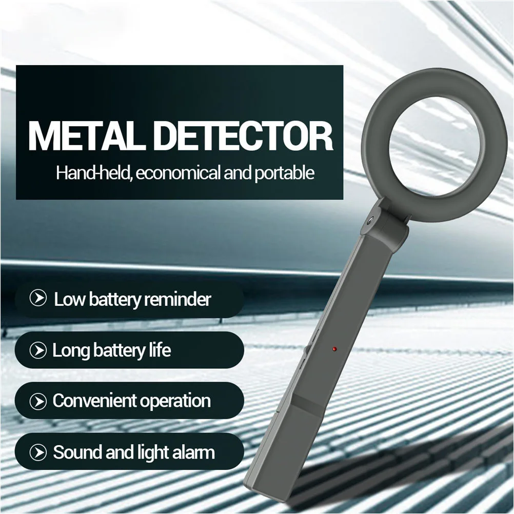 Handheld Metal Inspection Tool High Sensitivity Alarm LED for Airport Subway Train Station
