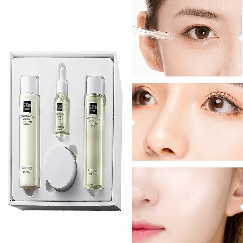 

Tea Tree Acne-Fighting Facial Care Set Cleanser Moisturizer Toner Essence Whitening spot removing skincare skincare product set