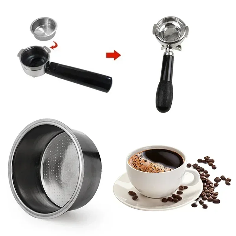 커피 필터 컵 비가압 필터 바구니, Delonghi 필터 크립스 커피 제품, 주방 액세서리, 51mm