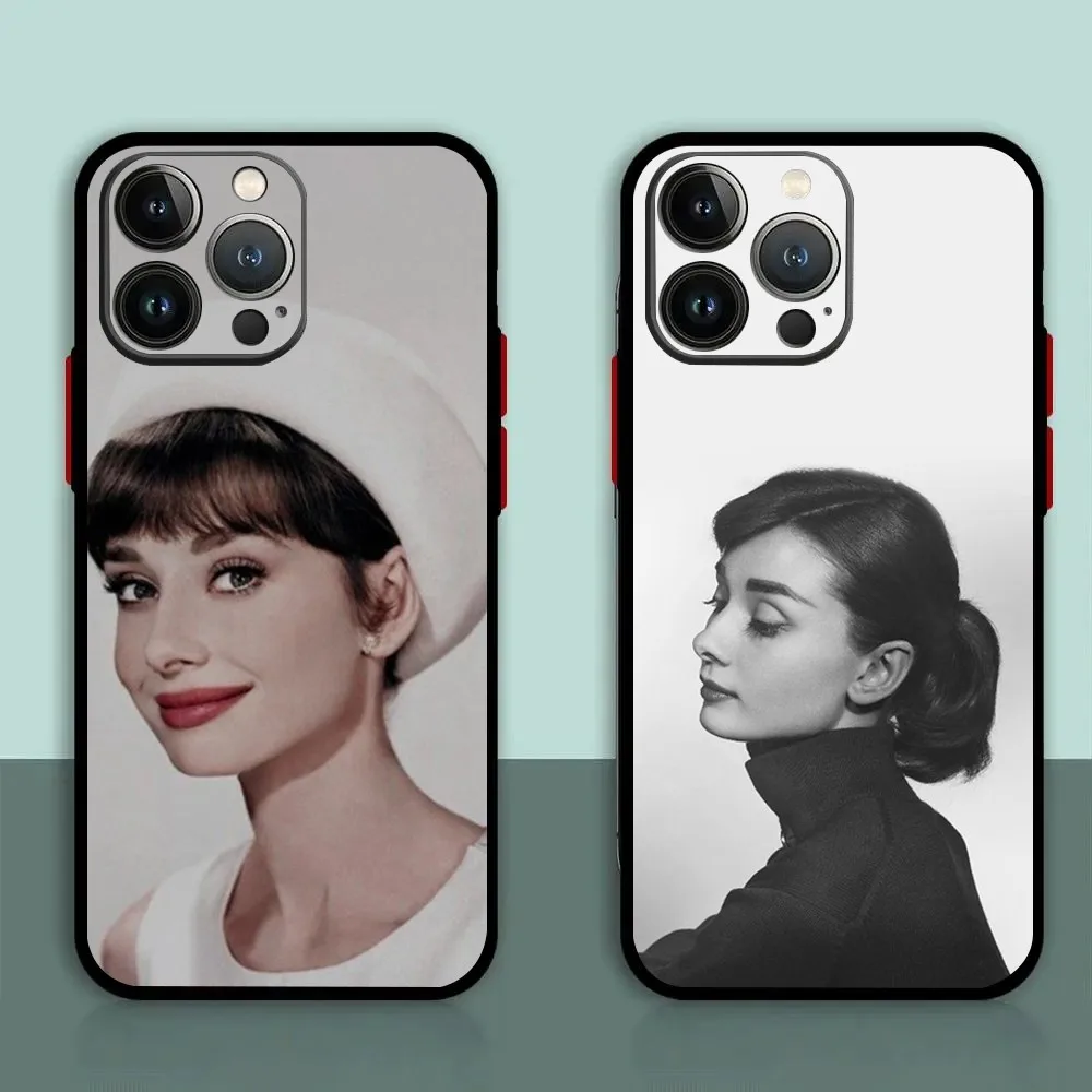 Audrey Hepburn Phone Case For iPhone 11,12,13,14,15,XS,XR,X,Mini,Pro,Max,Plus Shell