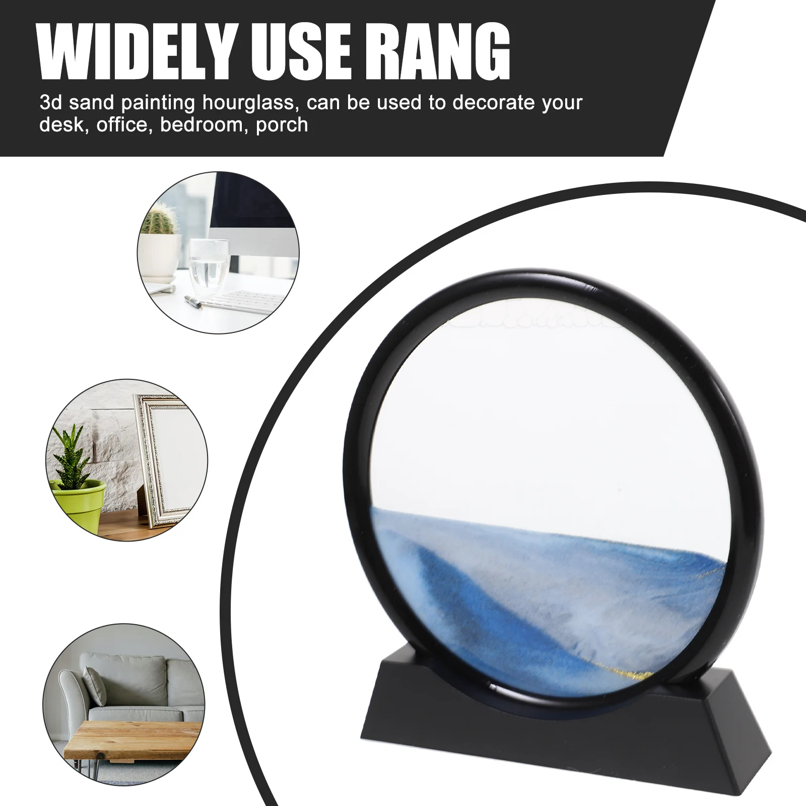 ثلاثية الأبعاد تتحرك الرمال الفن الساعة الرملية الرمال المتحركة اللوحة مشرق اللون المشهد الطبيعي سطح المكتب الديكور لدراسة مكتب الكمبيوتر