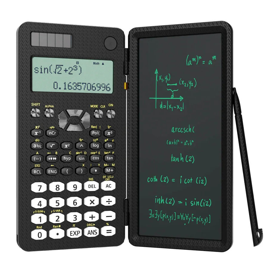 Mini calcolatrice scientifica con tavoletta di scrittura Calcolatrici Blocco note Memo Elettronica per ufficio Materiale scolastico 991es Ms EX 82ms