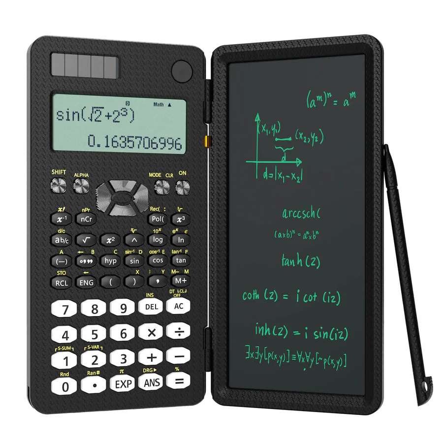  Mini Scientific Calculator with Writing Tablet Calculators Notepad Memo Office Electronics School Supplies 991es Ms EX 82ms NEW 