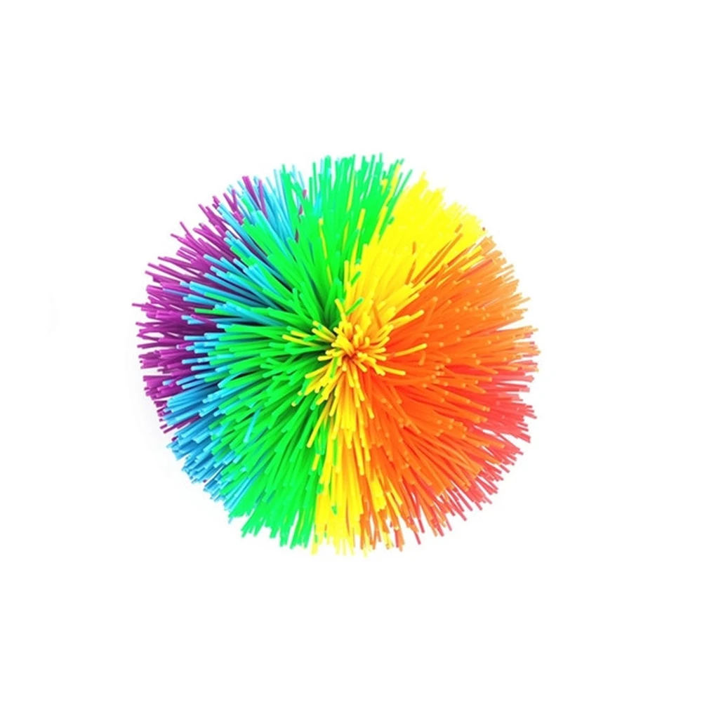 Balls Rainbow Ball Colorful Baby Stretchy Ball Bouncy Stress Balls Rainbow Fidget Sensory Ball Monkey Stringy Balls