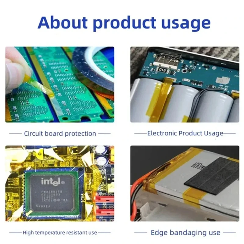 Nastro isolante per batteria ad alta temperatura, isolamento termico dorato, protezione della scheda elettronica, nastro isolante adesivo in poliimmide