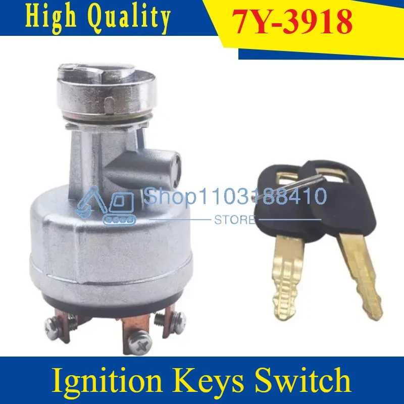 

E320B Excavator 6 Lines High Quality Ignition Keys Switch 7Y-3918 7Y3918