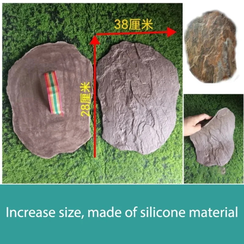

Силиконовая форма для имитации камня с рельефным узором, большая, с ручкой, для создания искусственного камня из глины