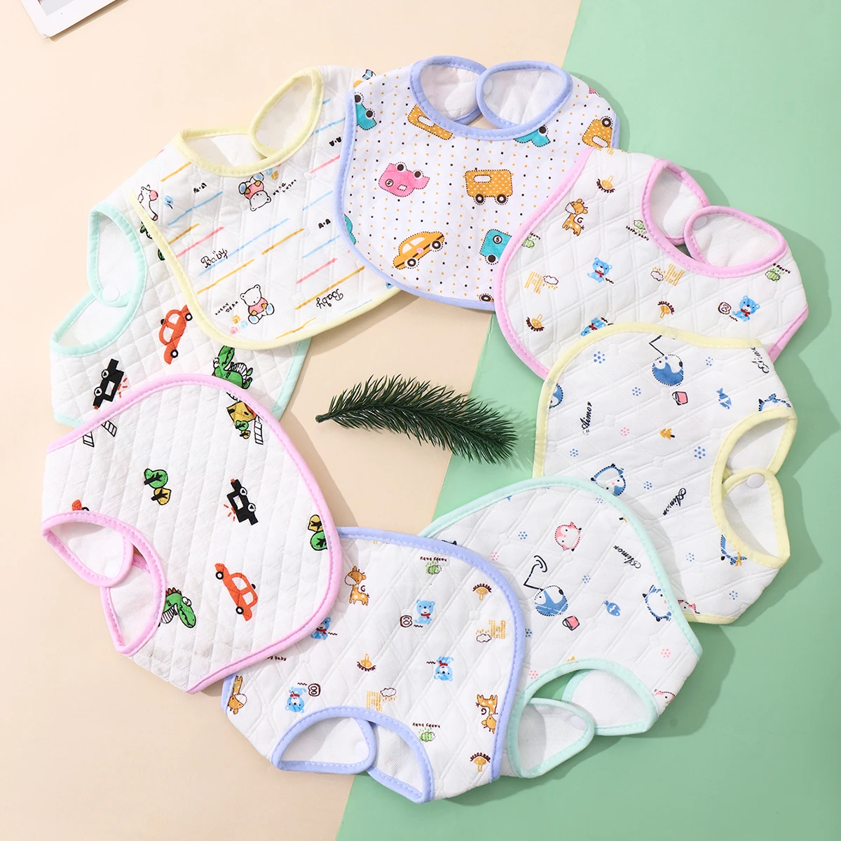 

3 шт., хлопковые нагрудники для новорожденных девочек