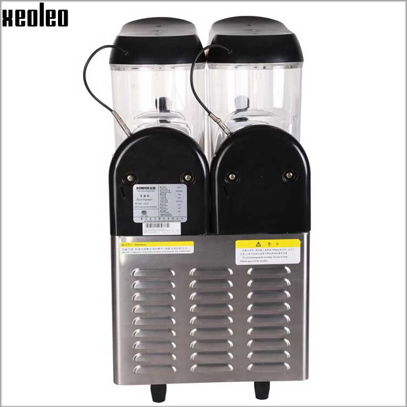 Commercial 12L*2 Jars Frozen Icee Slush Machine  Electric Smoothies Granita Maker Automatic Snow Melt Mixer