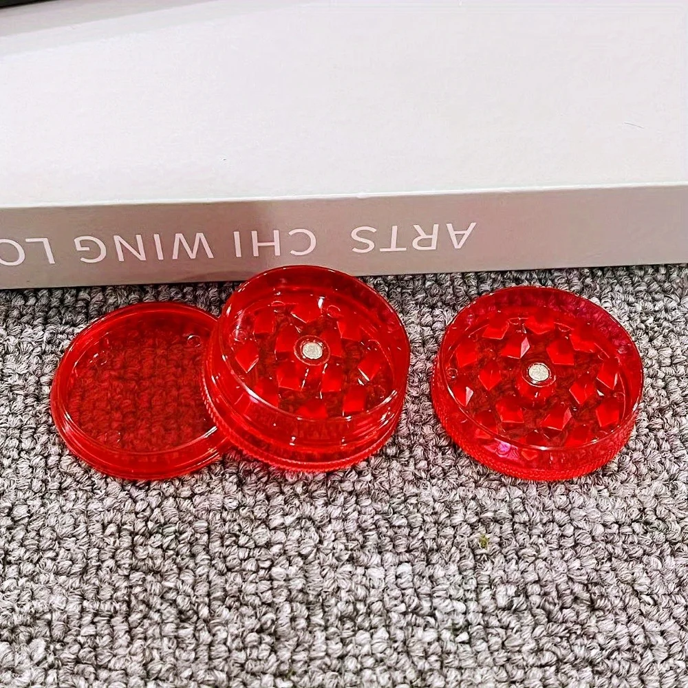 1.6 بوصة البلاستيك عشب طاحونة مطحنة 3-طبقات كسارة الملح دليل التوابل هاون مدقة التبغ الخام العشب طاحونة التدخين الملحقات #2