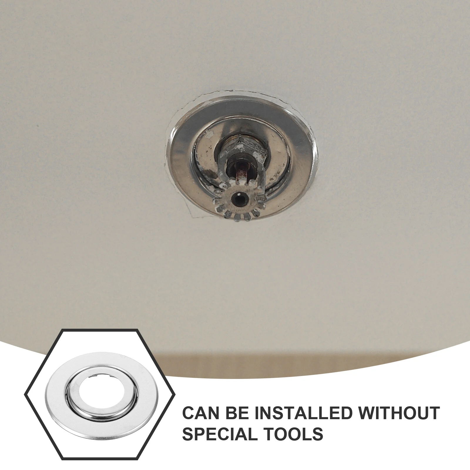 

10pcs Double Disc Decorative Cover Sprinkler Sleeve Fire Round Plate Stainless Steel 6mm Fits Sizes Wall Flange Pipe Protector