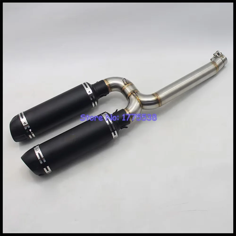 For Yamaha FZ6 FAZER FZ6 FZ6N FZ6S FZ6 S2 FZ6 FAZER S2 2004-2011 Motorcycle Exhaust Escape Moto Muffler with Middle Link Pipe