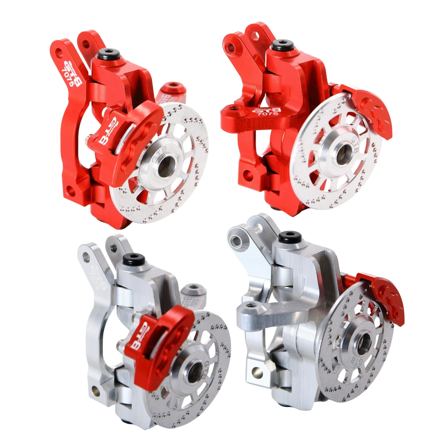 GTB 7075 Front Knuckle C Hub & Caliper Brake Disc Caliper for 1/10 Losi Hammer Rey U4
