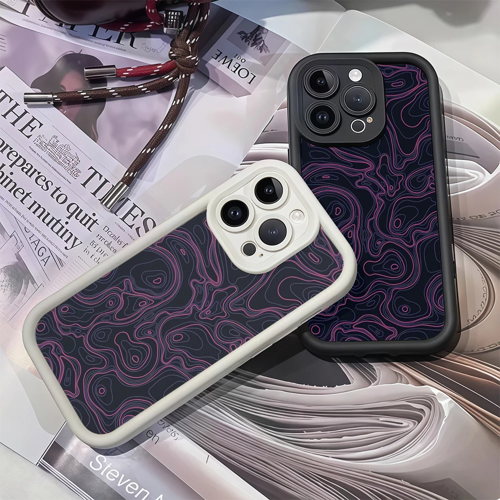 Casing HP Neon Waves IPhone17 Must-Haves untuk IPhone 17 16 15 14 13 12 Pro Max, Pelindung Silikon Anti Benturan