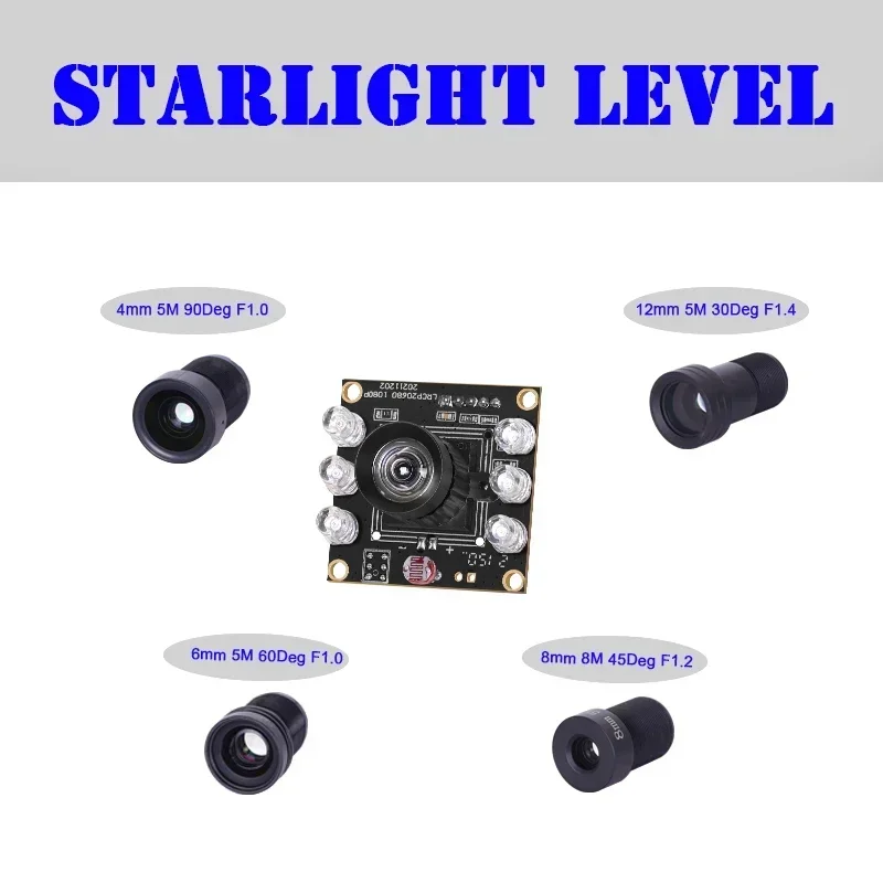 New In stock New ZWAK 1080P PS5268 IR850 HD UVC Starlight Black Light Night Vision Industrial Camera Module with IR USB for PS52