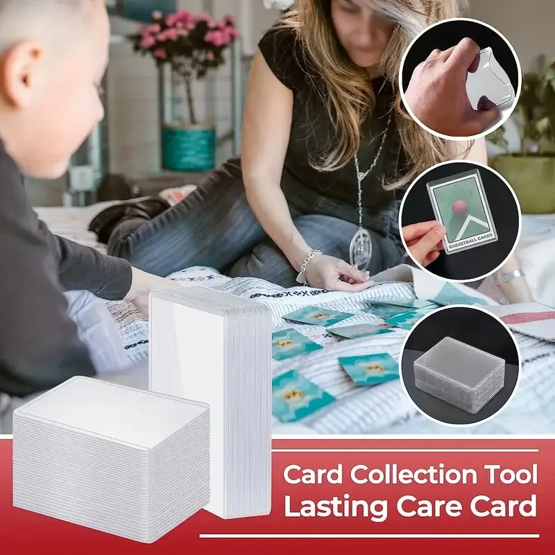 25Pcs/Set Hard Plastic Card Sleeves Loaders Album Display Baseball Card, Game Cards Binder Holder, Trading Card Protector Folder image 3