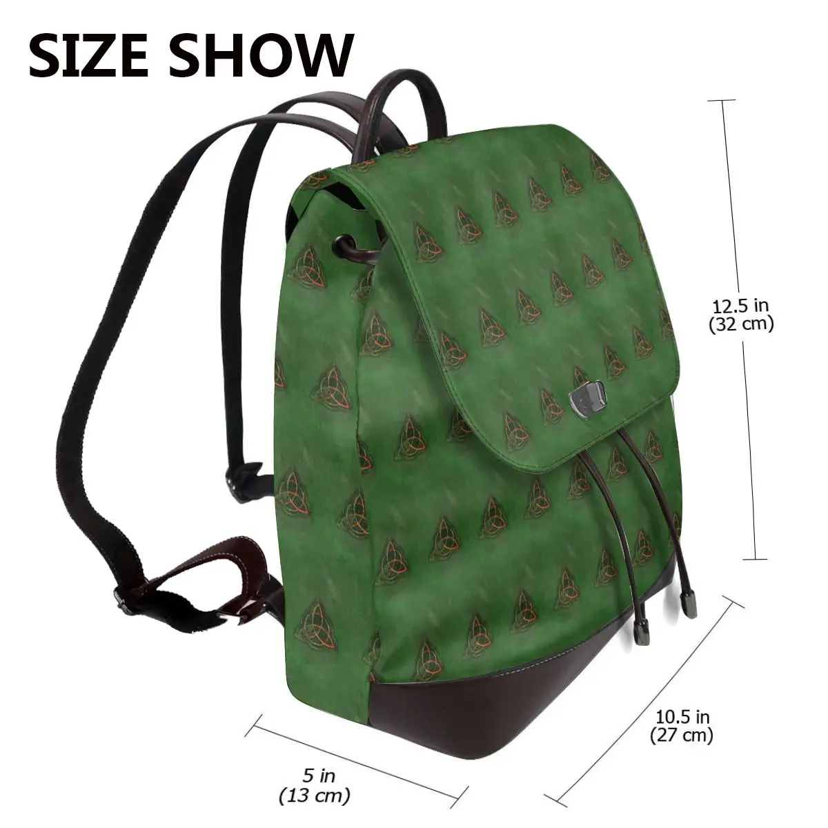 Book Of Shadows - Charmed Triquetra Design Bookbag School Student Bags Hiking Travel Daypack for Women Fashion Derma Backpack