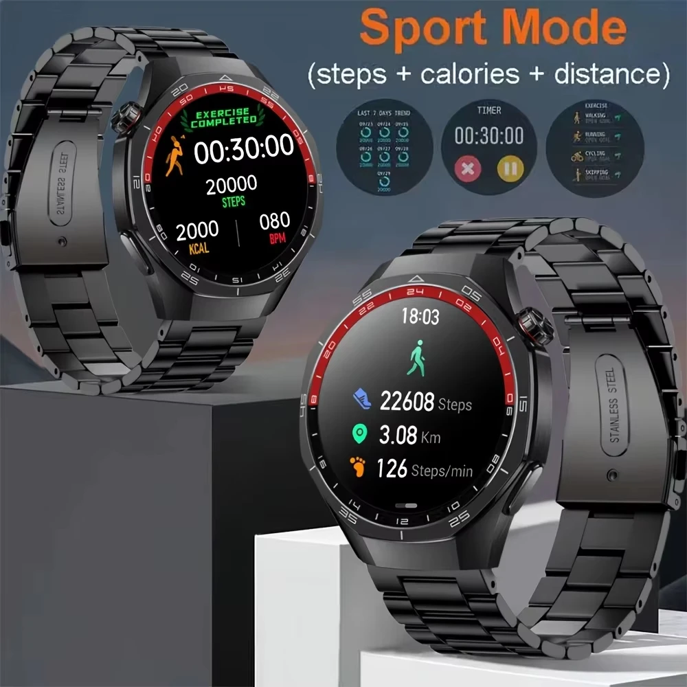 2026 New Smart Watch Bluetooth Calling Fitness Tracking Music Playback Health Monitor Smartwatch for Men Women HT22