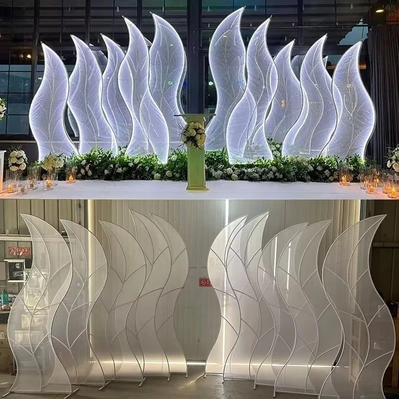 Mesh Iron Frame Activity Background Frame Light Emitting Diode Light's Waveform Seaweed Wedding Party Background Frame