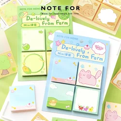120pcs Cute Farm Series Mini Note Set Korean Style Cute Animal Notebook DIY Scene Collage Kawaii Stationery