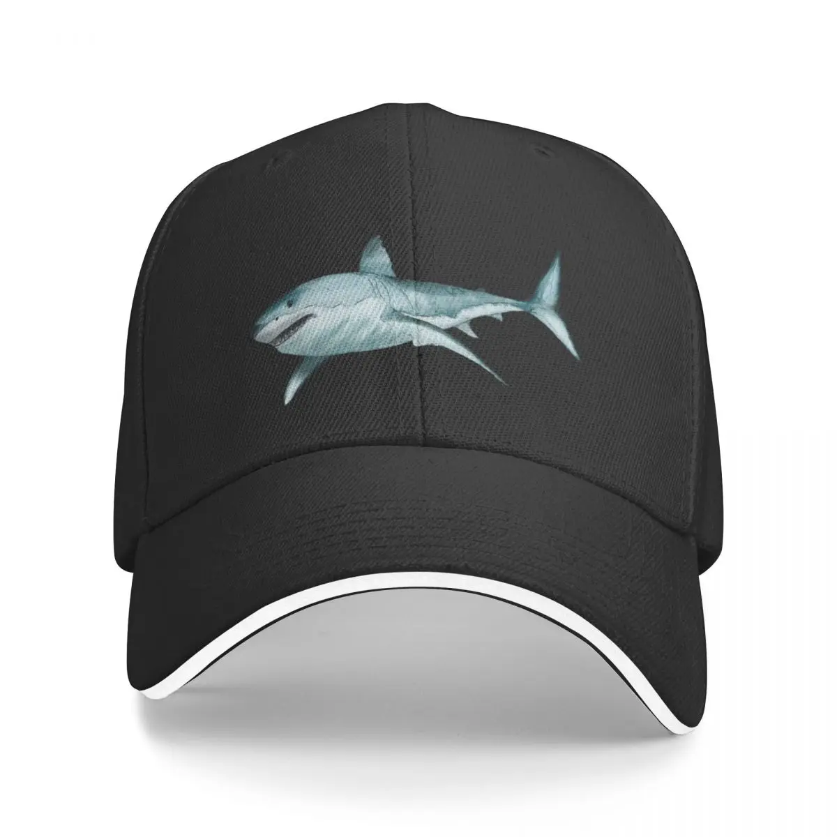 Watercolor Great White Shark Baseball Cap Custom Cap Uv Protection Solar Hat For Girls Men's