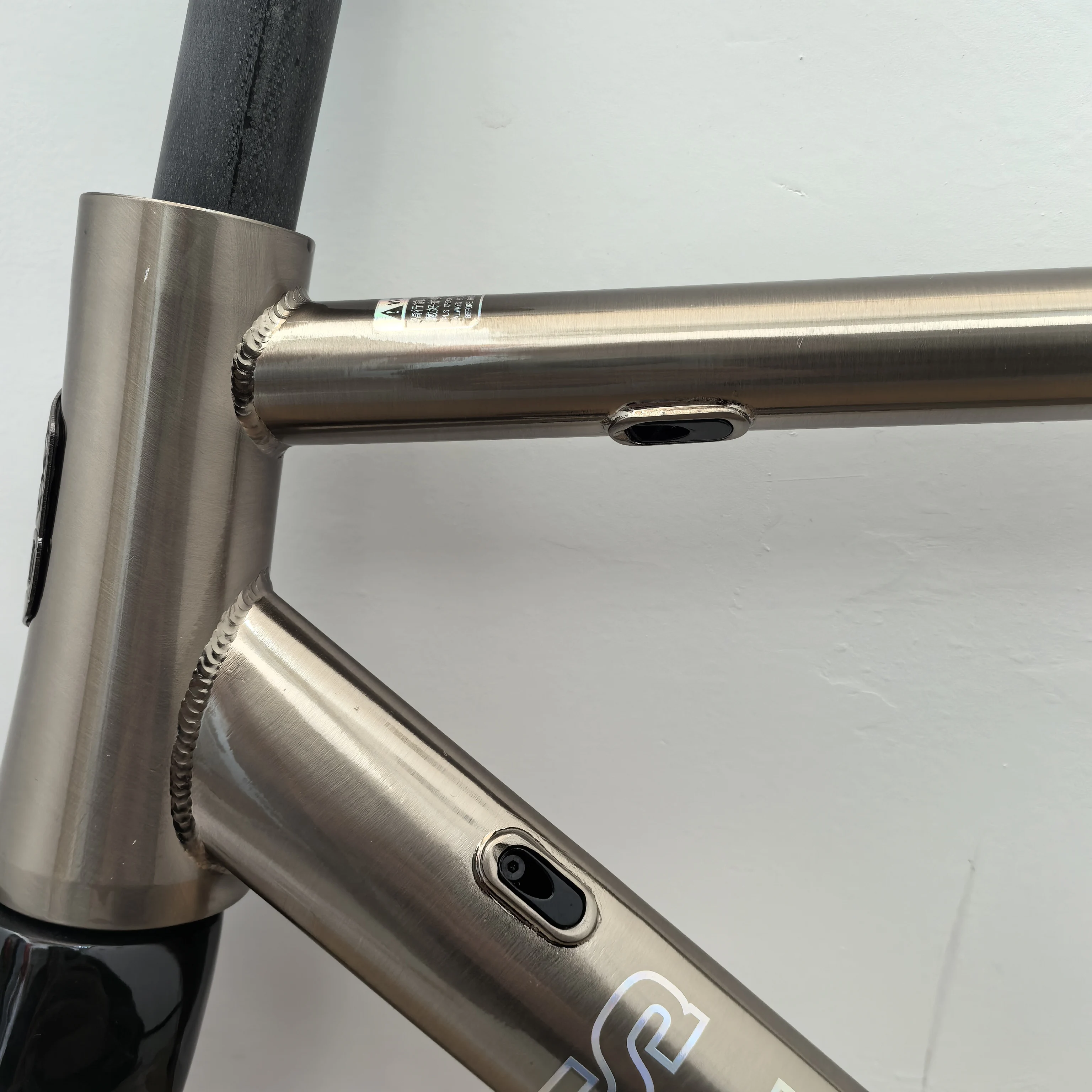 Image 4: Cadre de vélo de route en acier chromé SEABOARD CR03 avec fourche en carbone-routage de câble interne pneu 28C Compatible avec les roues QR 700C