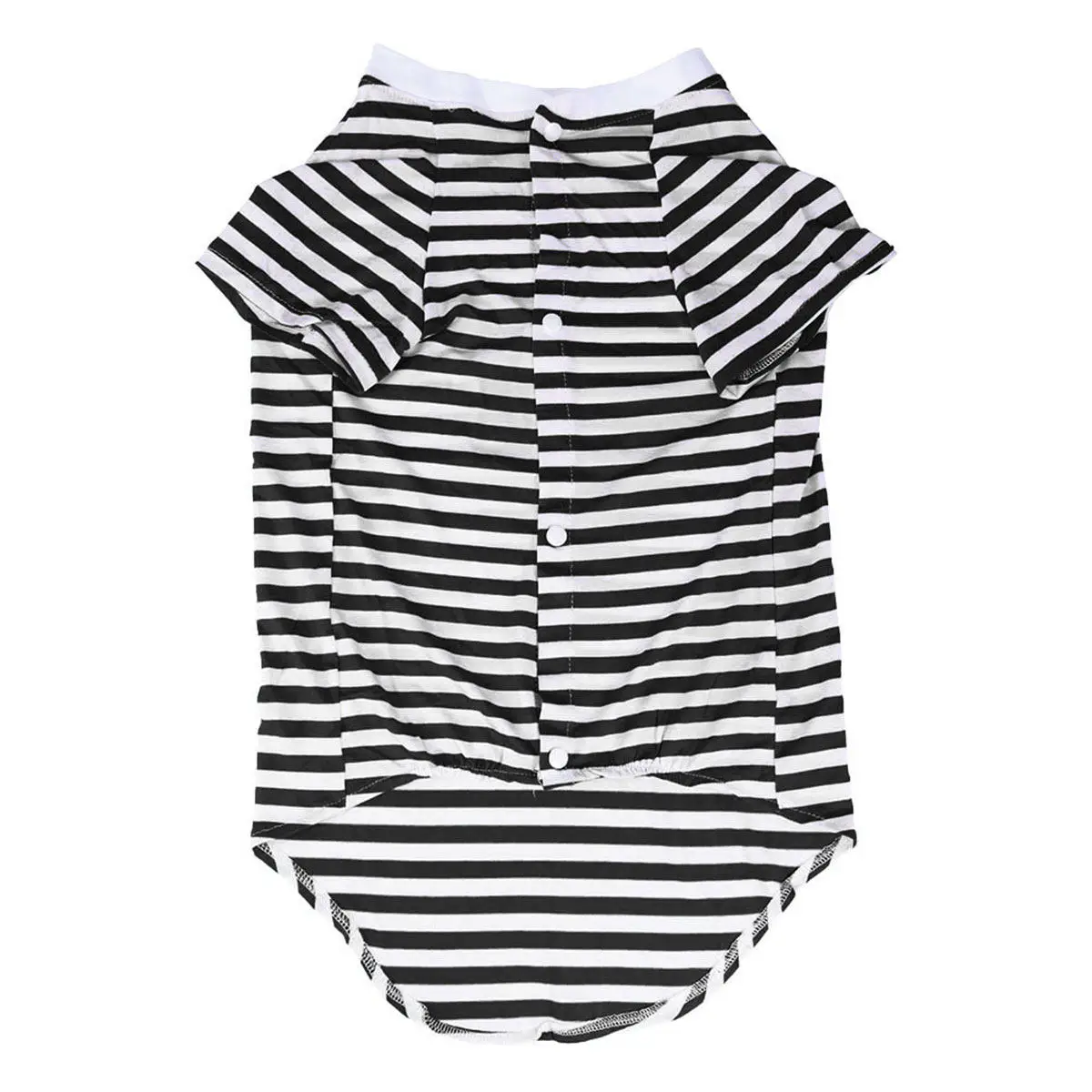 Large Dog Striped T Shirt Oversized Breathable Cotton Vest Black White for Medium Large Dogs Party Walking Travel Casual Dog