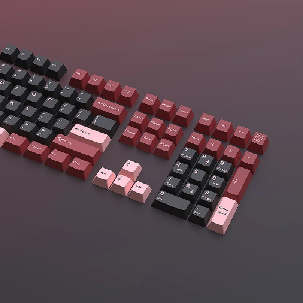 Aksesori Keyboard Mekanis Spade Q Keycaps Bahan PBT 128-Key Set Lengkap Kecil Tinggi Asli