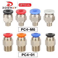 PC4-M6/M10 Pneumatic Fitting for Creality Ender 3Pro/V2 Ender5 Pro/Plus CR-10 3D Printer Parts PTFE Tube Push in Quick Connector