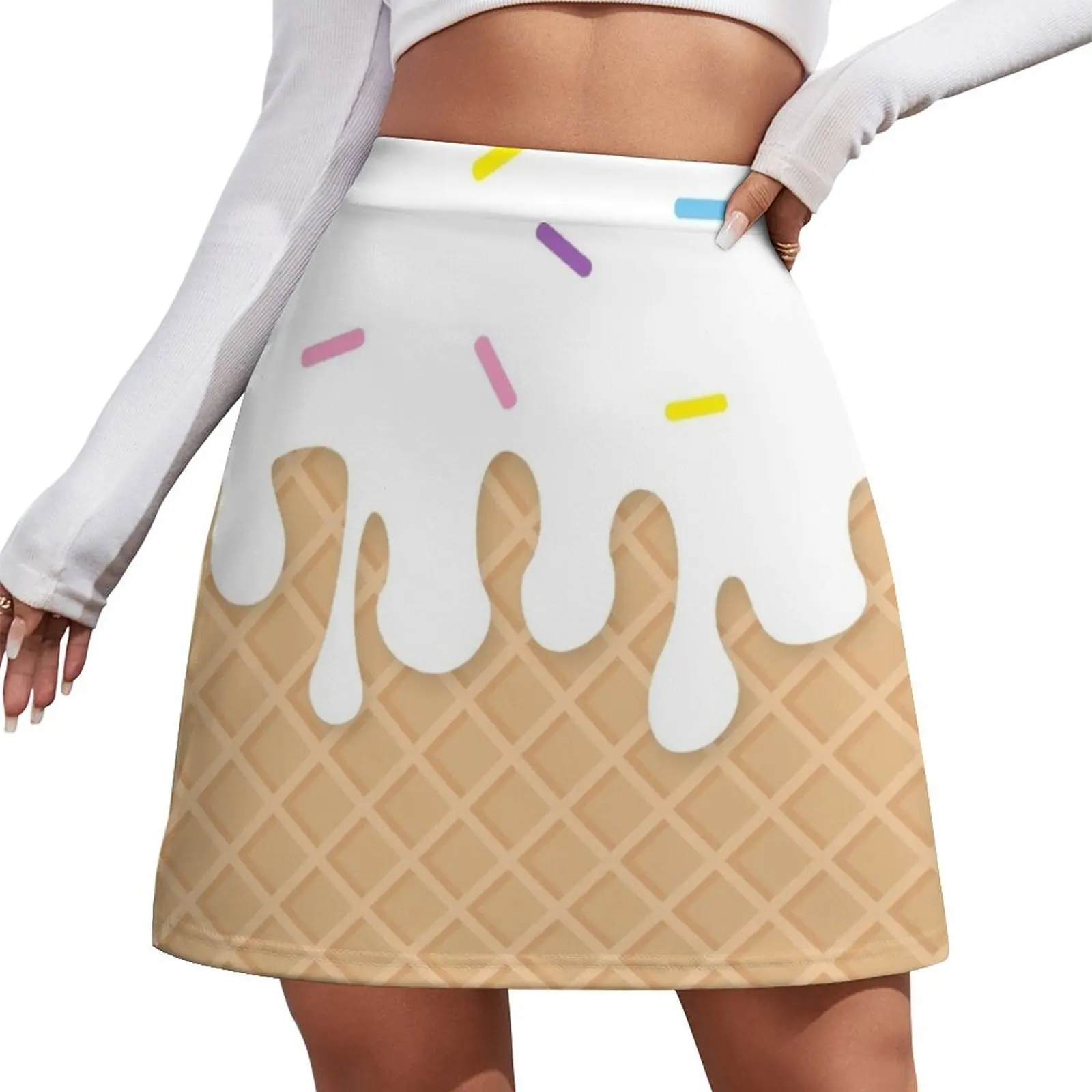 

Miss Sundae - Pattern (vanilla sprinkles) Mini Skirt Women's clothing short skirt elegant skirts for women