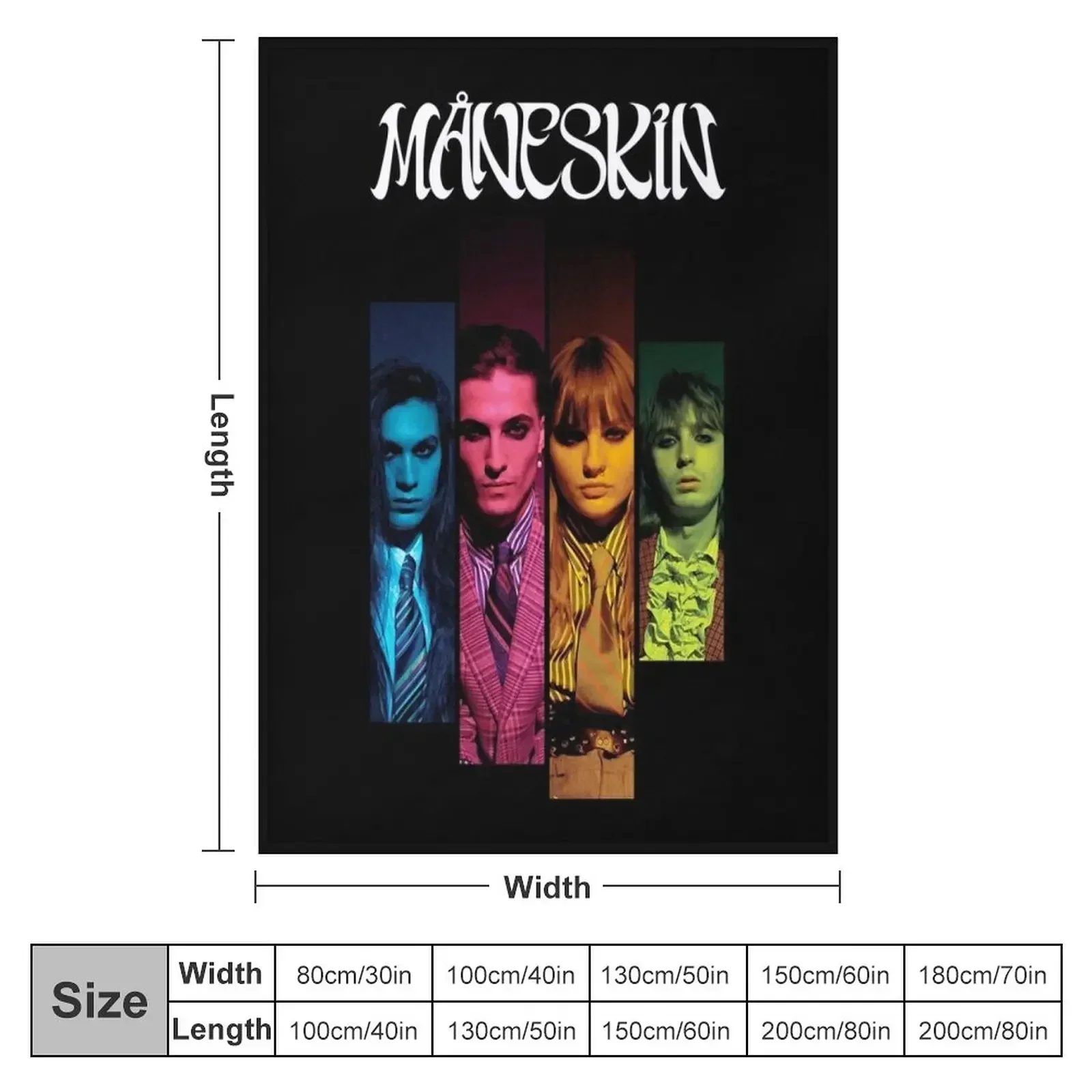 MANESKIN M?neskin 3 Throw Blanket Flannels Soft Beds Blankets