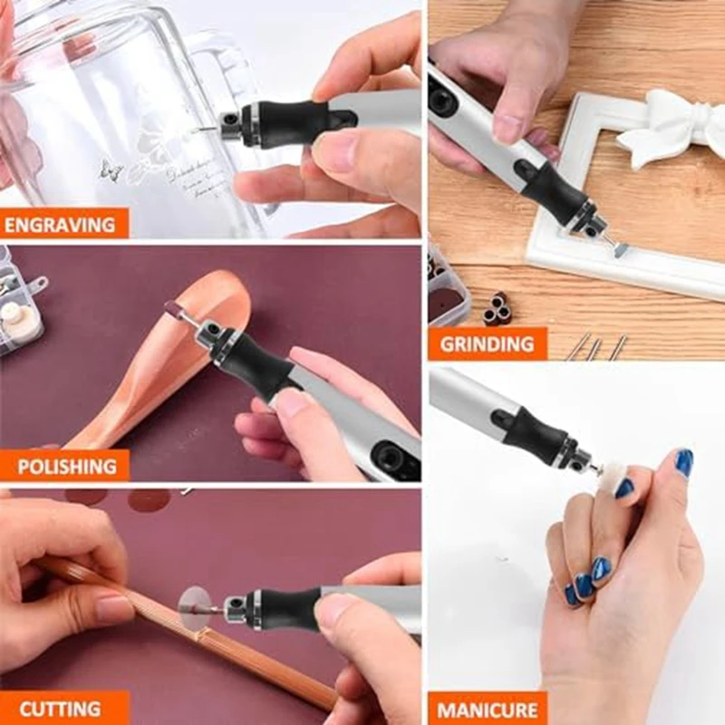 Mini Engraving Pen 5000-18000R/Min Quiet Jewelry Carving Tool For Jewelry Glass Stone Metal Plastic Wood Resin