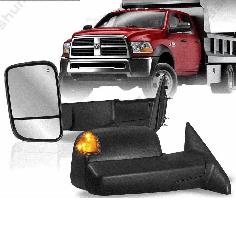 Power Heated Turn Signal Towing Mirrors For 2002-2008 Dodge Ram 1500 2500 3500 700 Turn Signal Light, Heated,Temperature Sensor