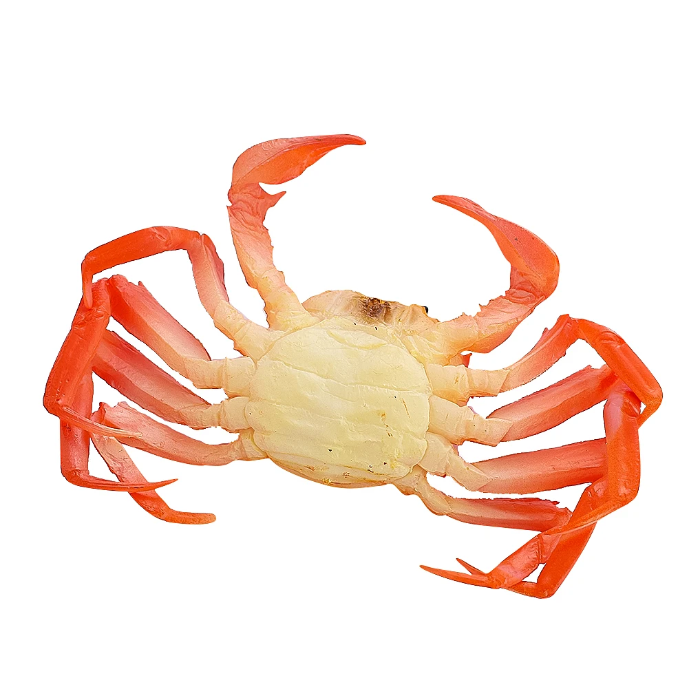 1;1 Emulation Hairy Crabs Seafood PVC Resin Ornament Lifelike Halobios Model Shopwindow Sketch Photo Props Funny Tea Pet Decor