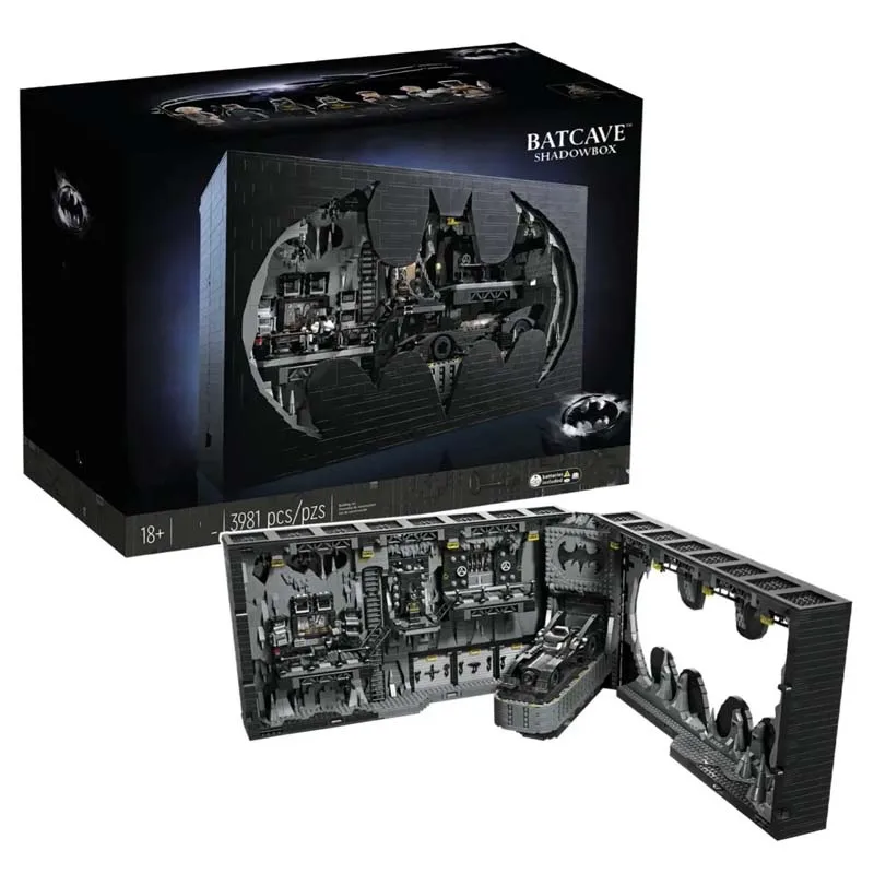 

NO BOX 3981 PCS 76252 Batcave Shadow Box Классическая модель Строительные блоки Кирпичи Развивающие игрушки для детей Мальчиков Взрослые подарки на день рождения