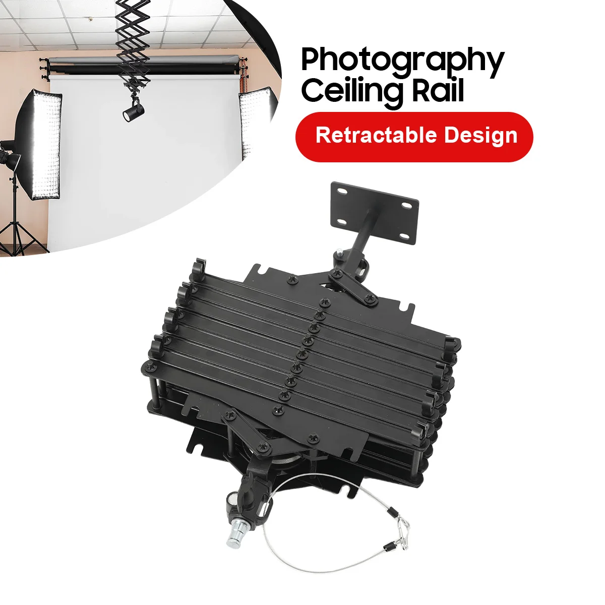 

Light Wall Mounted with Rope Drop Photograph for Studio Photography Ceiling Rail Photography Ceiling Wall Mount Boom Arm
