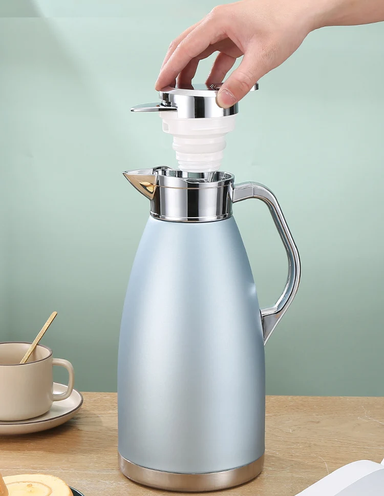 Picture 6: Large Capacity 2.3 Liter 304 Stainless Steel Vacuum Flask Insulated Teapot Coffee Kettle Jug Handle Travel Kettle Thermos Bottle