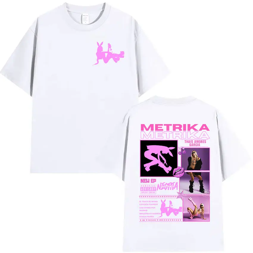 Rapper METRIKA Album 2026 Graphic T Shirts Men Women Vintage High Quality Fashion T-shirt 100% Cotton Oversized Tees Streetwear