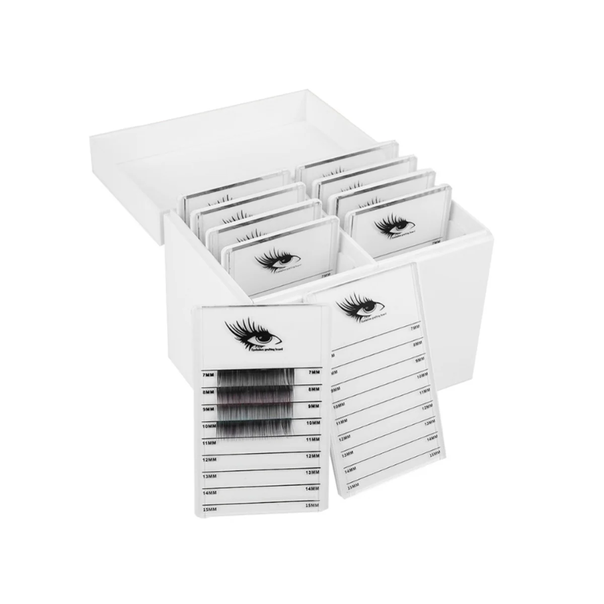 10 Layers Eyelash Storage Box Makeup Organizer Eyelash Glue Pallet Lashes Holder Grafting Eyelash Extension Tool