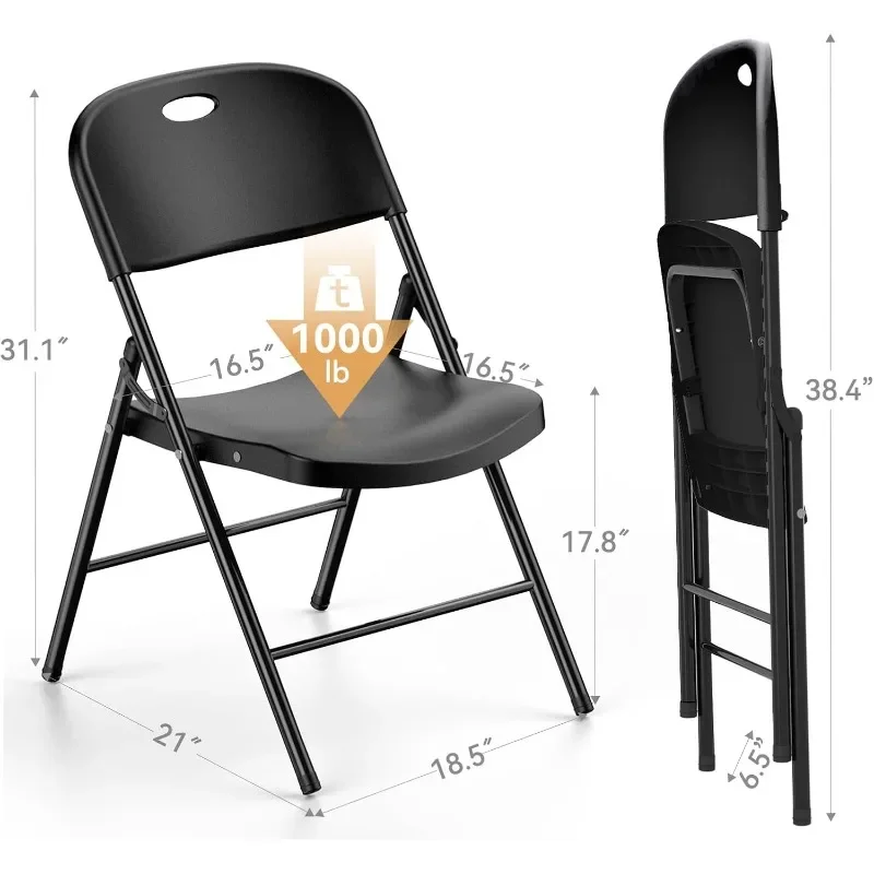 كرسي قابل للطي عالي التحمل بحد أقصى وزن 650 مع إطار فولاذي معزز للاستخدام الداخلي والخارجي، وحفلات الزفاف، والحفلات، والمطعم