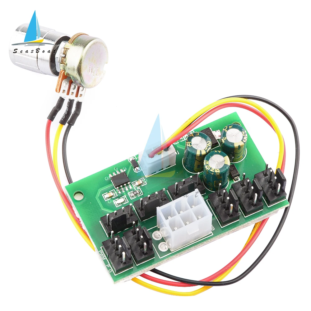 DC12V Computer Case Miner Fan Speed Controller Module 8-Channel Fan Hub PWM High-Power Violent Fan Controller Fan Speed Governor