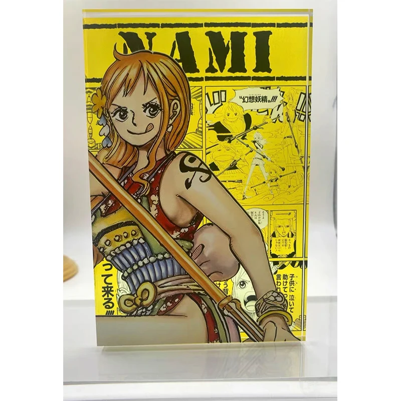 New One Piece Monkey D Luffy Nami Roronoa Zoro Nico Robin Tony Tony Chopper Customized Acrylic Card New Surprises Birthday Gifts