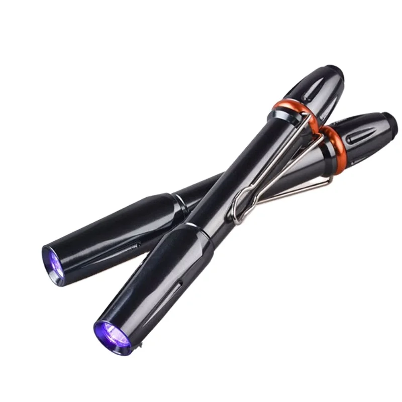 New Arrival ANYGO Resin Glue Curing Powerful LED UV Torch Ultraviolet Pocket Clip Pen Light Flashlight