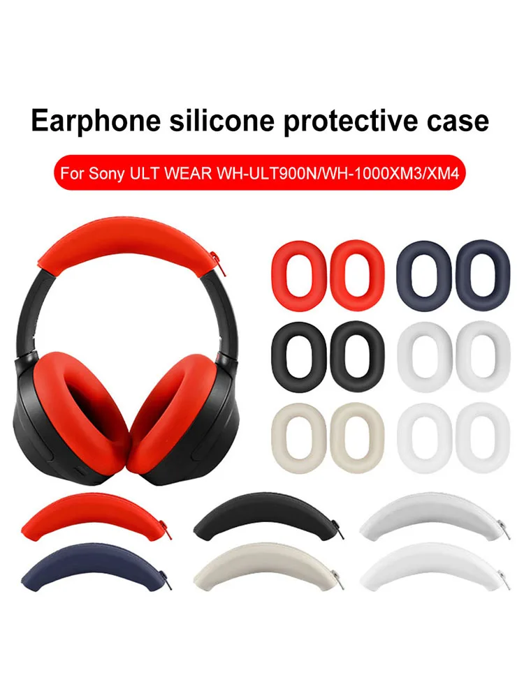 Silicone Earphone Protector Soft Ear Pads Headbeam Cover Anti-Scratch Headphone Case for Sony ULT WEAR WH-ULT900N/WH-1000XM3/XM4 view 5